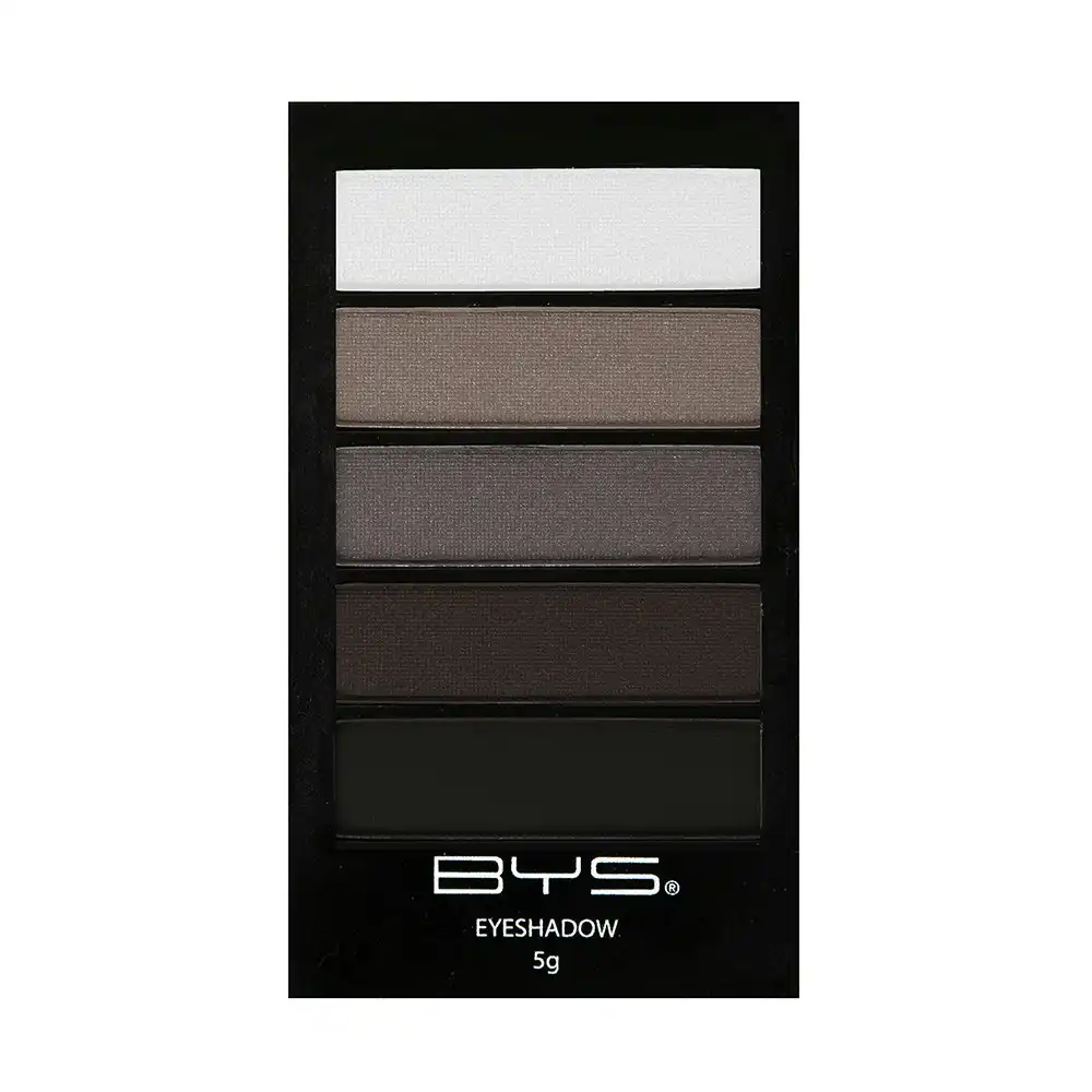 BYS 5g Eyeshadow Palette Cosmetic Beauty Face/Eye Makeup Black Steel 5 Shades