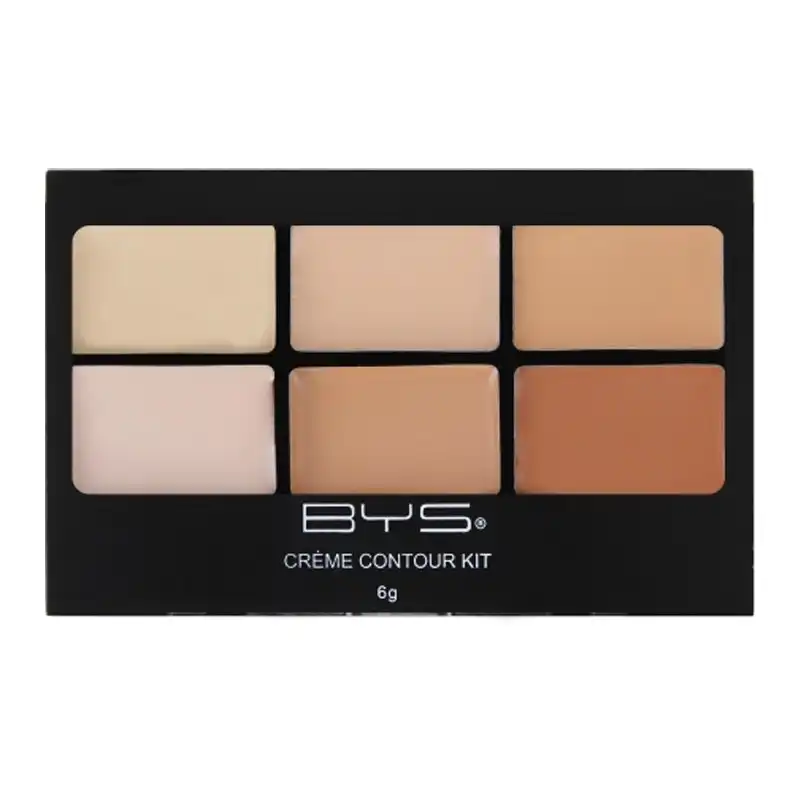 BYS Creme Contour Is Key Creamy Palette 6g Highlight Makeup Cosmetic w/ 6 Shades