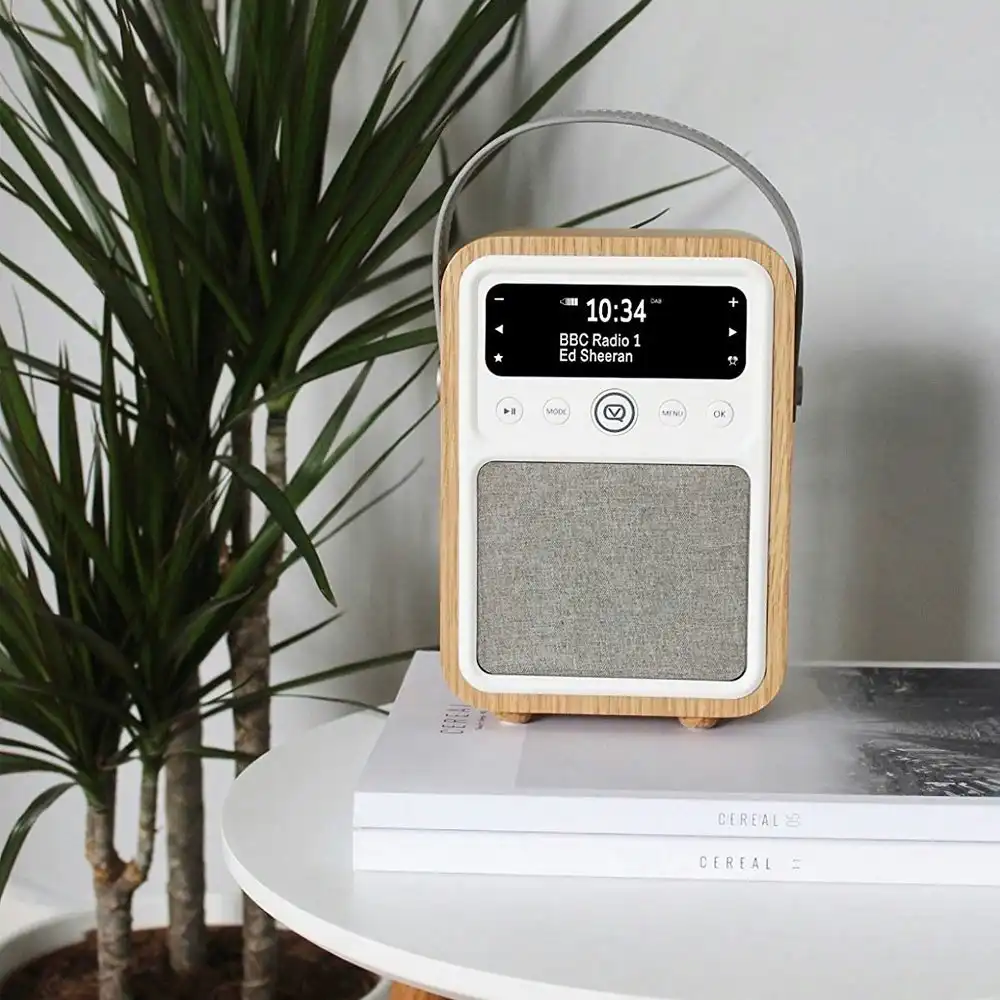 VQ Monty DAB+/FM Digital Radio + AUX/Bluetooth Wireless Speaker Alarm Clock Oak