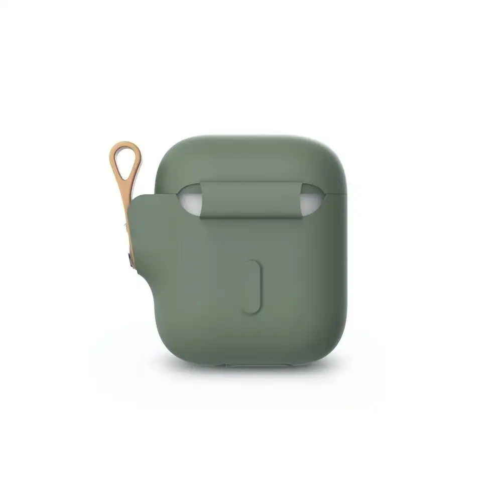 Moshi Pebbo Case Holder Cover for AirPods w/Detachable Wrist Strap Green