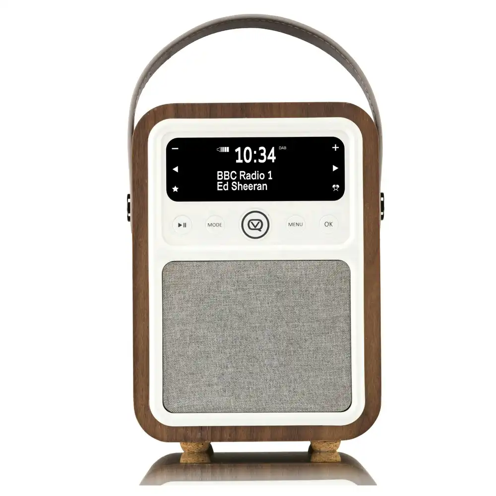 VQ Monty DAB+ Digital FM Portable Radio/Bluetooth Speaker Walnut Music/Audio