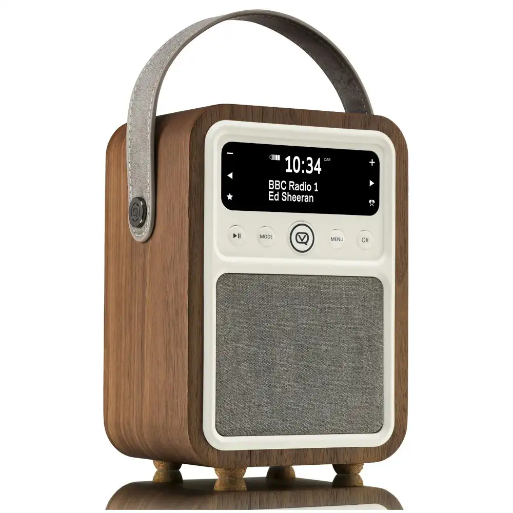 VQ Monty DAB+ Digital FM Portable Radio/Bluetooth Speaker Walnut Music/Audio
