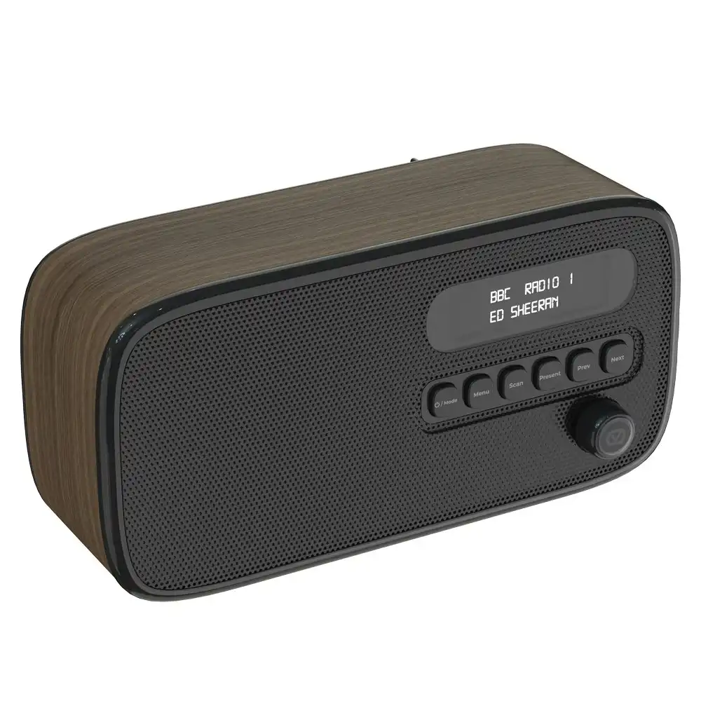 VQ Dexter DAB+ Digital FM Portable/Compact Radio Walnut Home Music/Audio 3W