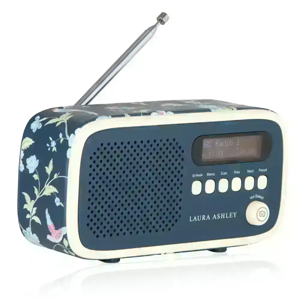 VQ Dexter DAB+ Digital FM Portable/Compact Radio Laura Ashley Elveden Navy