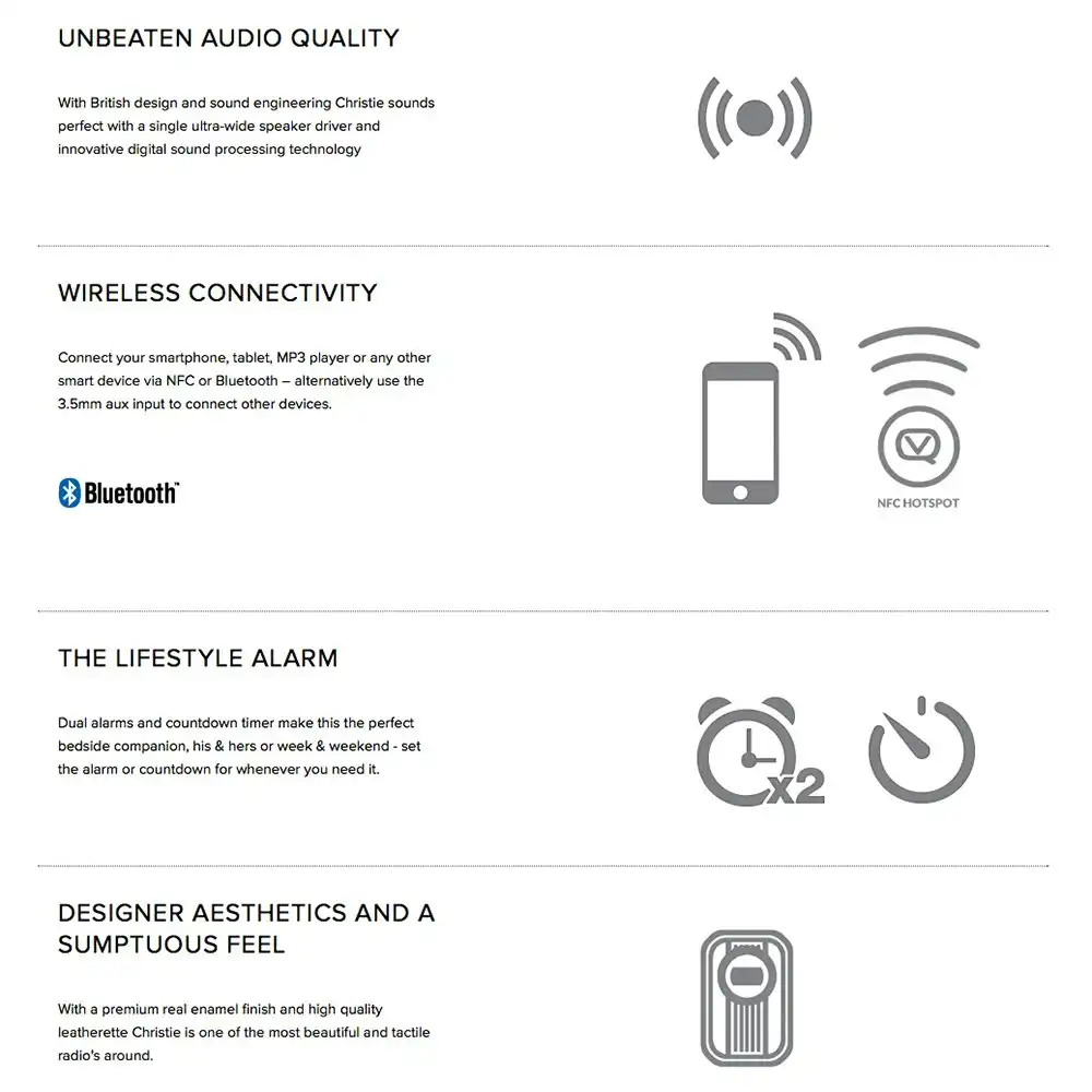 VQ  Mustard Christie DAB+ FM Digital Radio/NFC Bluetooth Portable Speaker