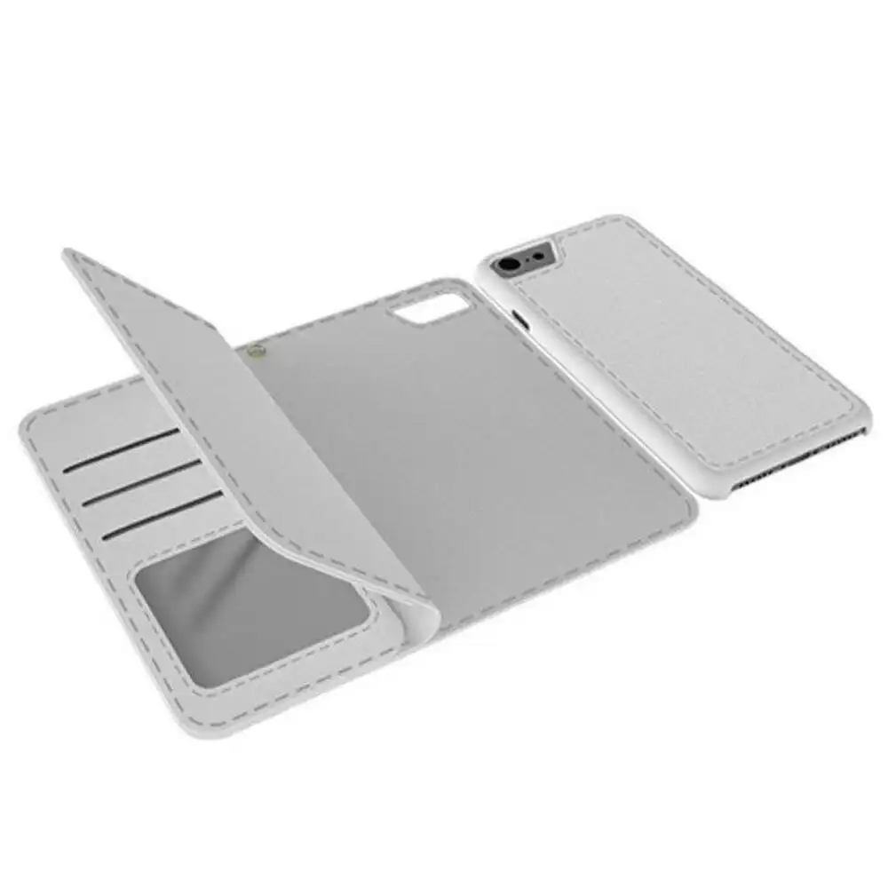 Cleanskin White Flip Wallet Card Holder Pocket Case Cover for Apple iPhone 7