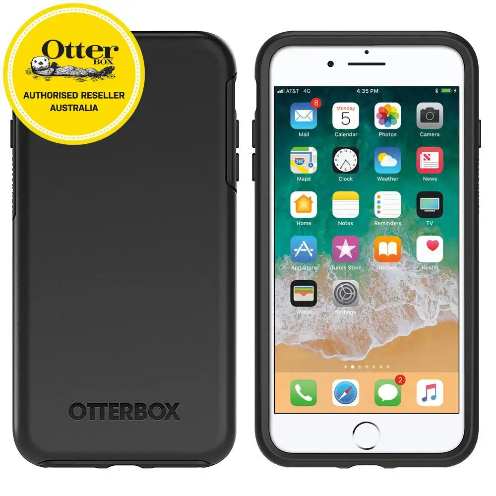 Otterbox Symmetry Series Sleek Protection Case Cover for iPhone 8 Plus/ 7+ Black