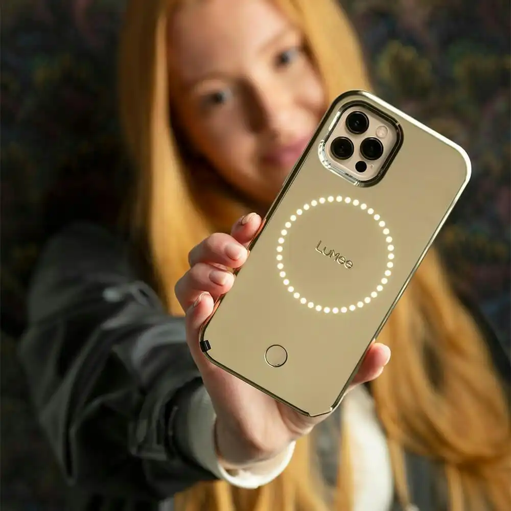 Case-Mate LuMee Halo Case Cover for iPhone 12 Pro Max Gold Mirror w/ Micropel