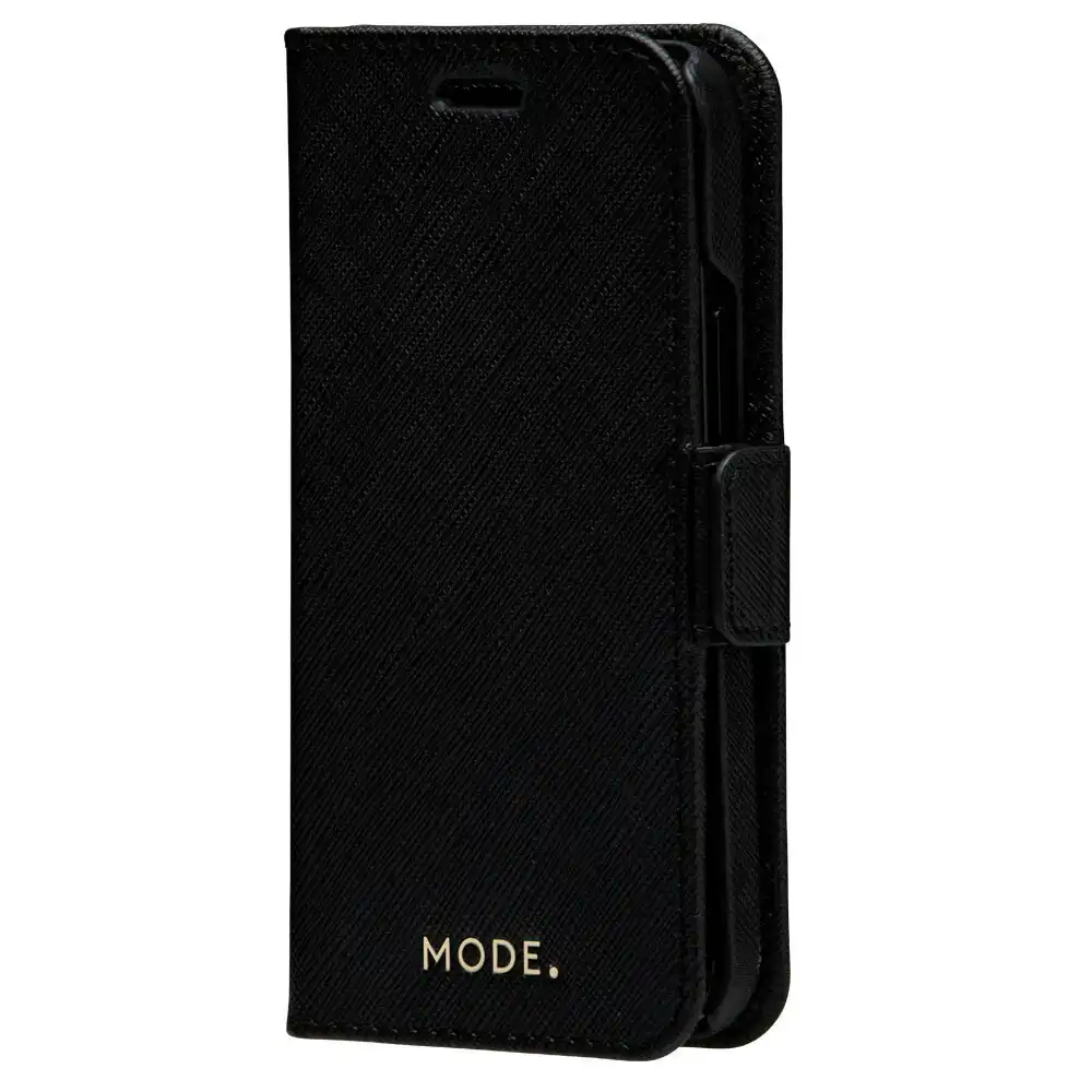 Dbramante New York Leather Magnetic Wallet Case for iPhone 12 Mini Night Black