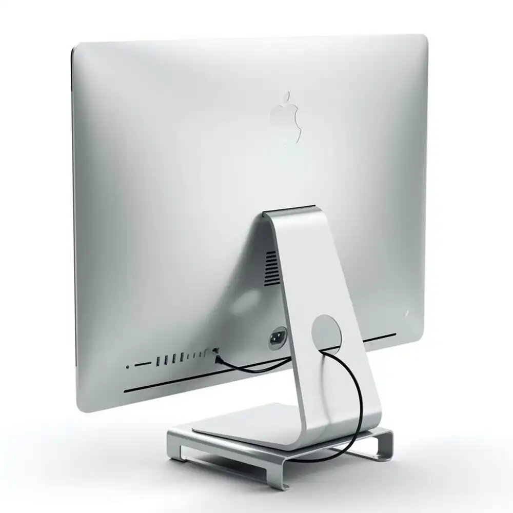 Satechi Aluminium Monitor Stand Hub/Holder Storage Desk Mount for iMac Silver