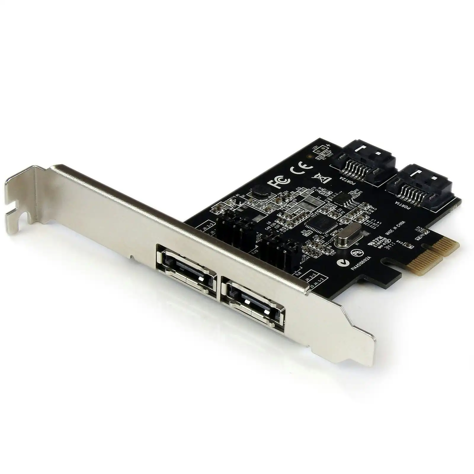 Star Tech 2-Port PCI Express SATA 6Gbps eSATA Internal/External Controller Card