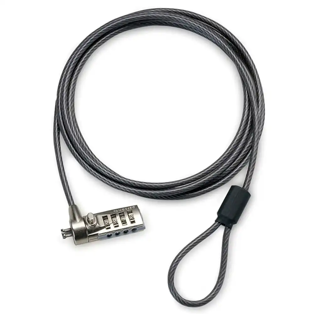 Targus DEFCON Resettable T-Lock Cable Combination Lock 2m Galvanised Steel Black