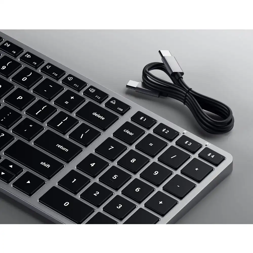 Satechi 36.3cm Slim X2 Wireless Bluetooth Backlit Keyboard f/ iMac/iPad