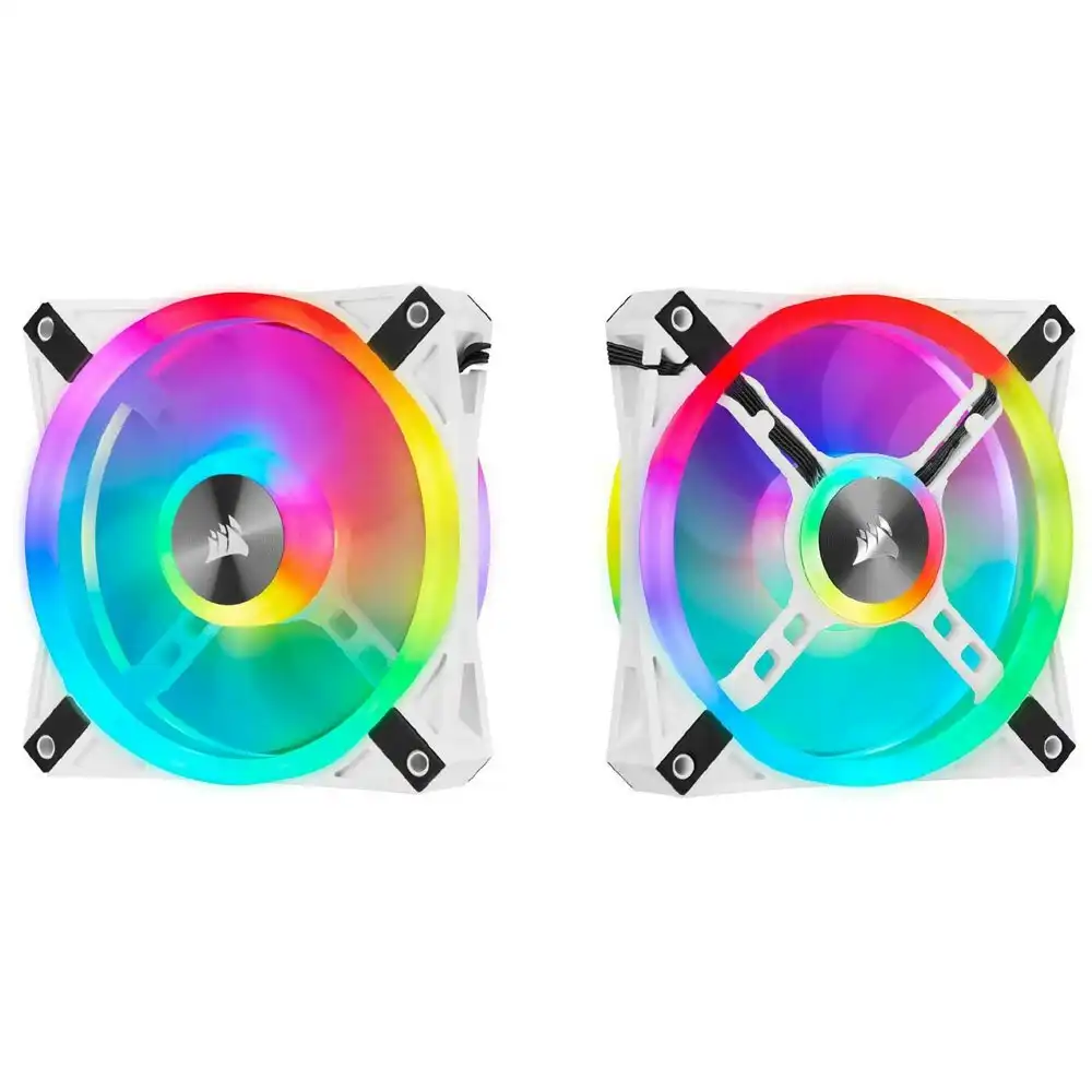 Corsair iCUE QL120 RGB 120mm PWM 1500 RPM Cooling Fan for Gaming PC Case White