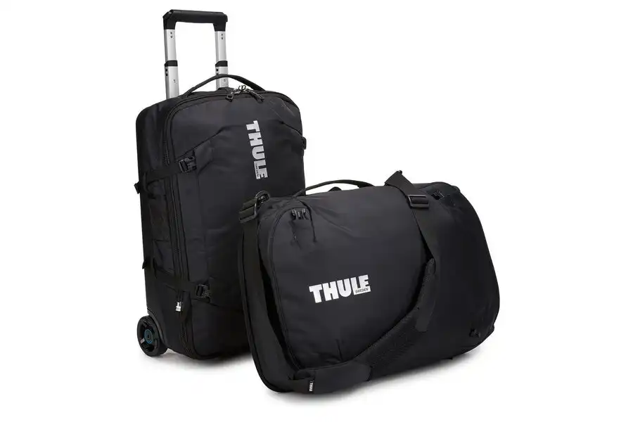 Thule Subterra 55cm/45L Wheeled Duffel Bag Carry On Suitcase Travel Luggage BLK