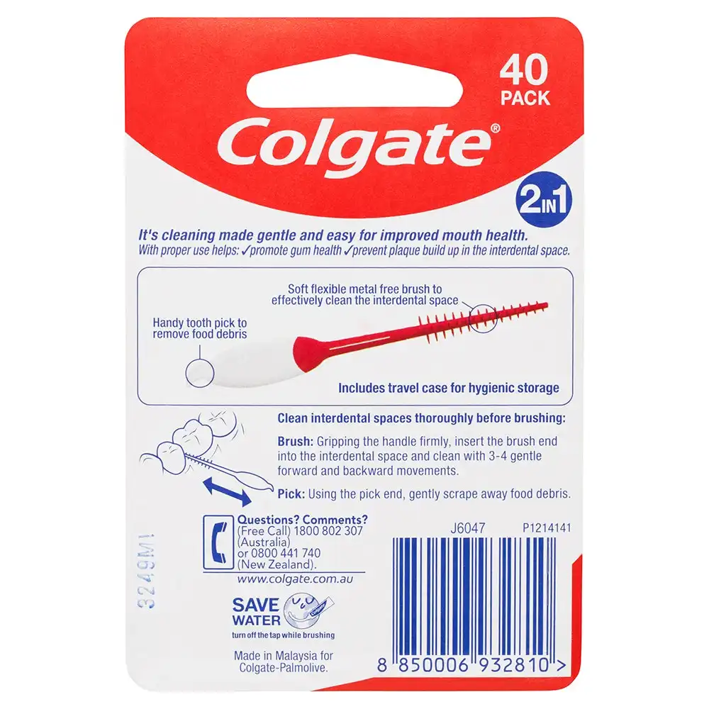 40pc Colgate Teeth Cleaning Soft Interdental Brush Floss/Toothpick Oral Care