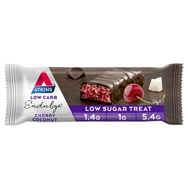 15pc Atkins Low Carb/Sugar 34g Endulge Protein Bar Diet Snack Cherry Coconut