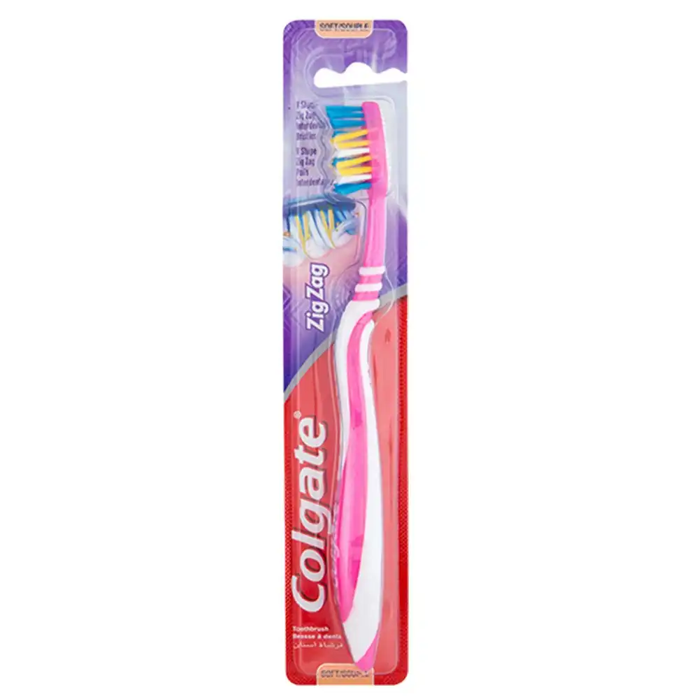 12PK Colgate Zig Zag Toothbrush Dental Oral Care Pack Soft Bristles Assorted