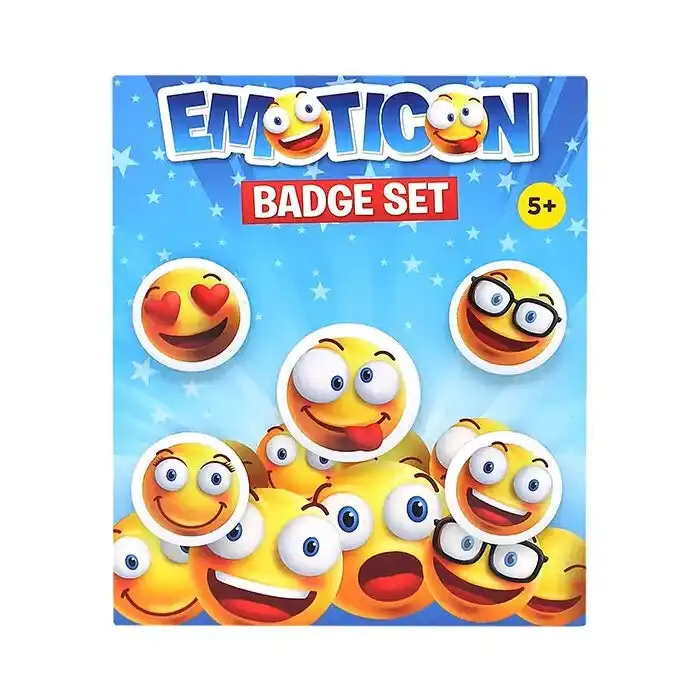Emoticon Mini Showbag w/Notebooks/Sticker Sheet/Stamp/Badges/Splat Ball/Keychain