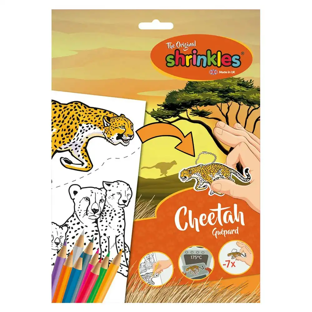 2x Shrinkles Cheetah Slim Pack 30cm Fun Creative Educational Crafts Kids/Child
