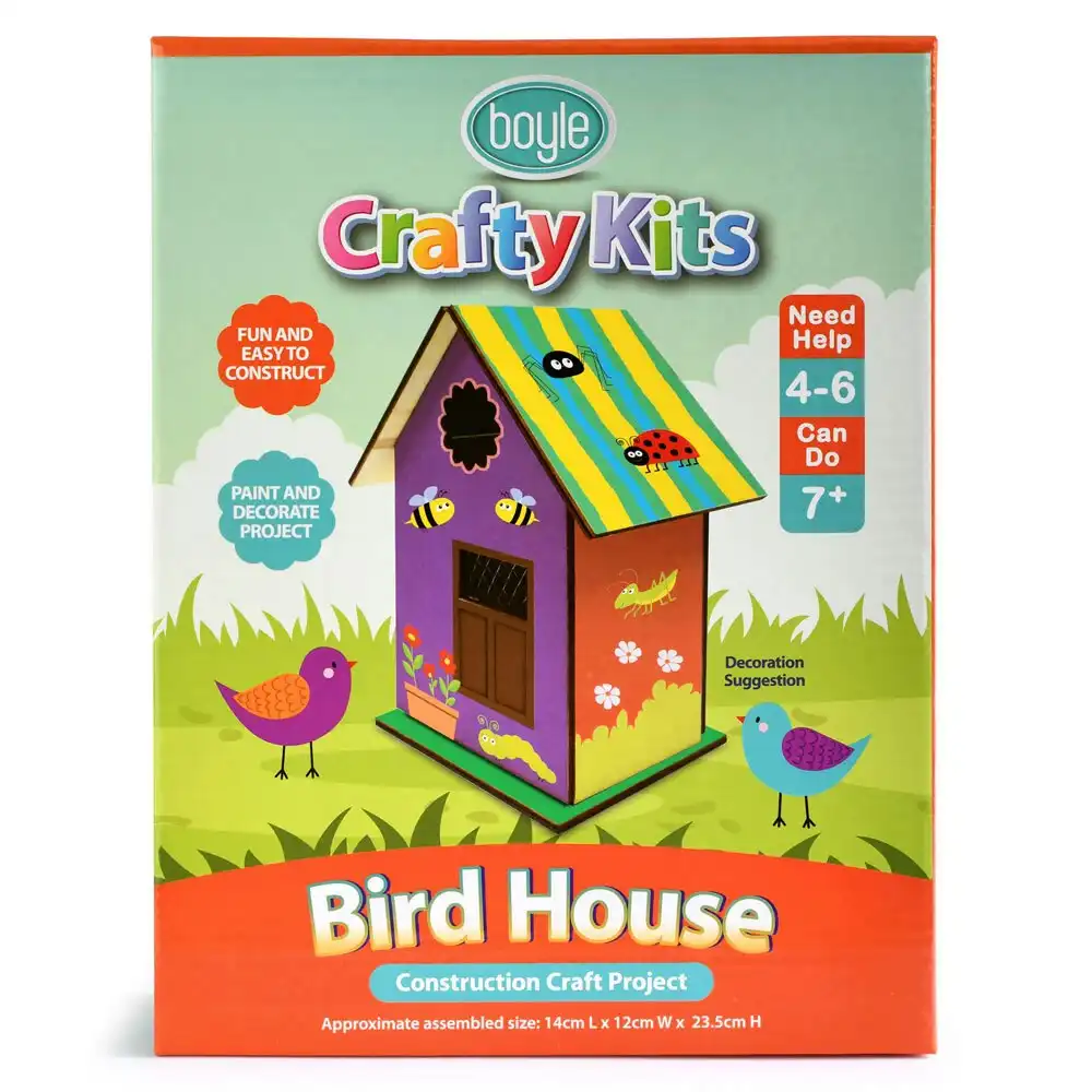 Boyle Crafty Kits 23.5cm Bird House Construction Project Kids Craft Toy 7y+