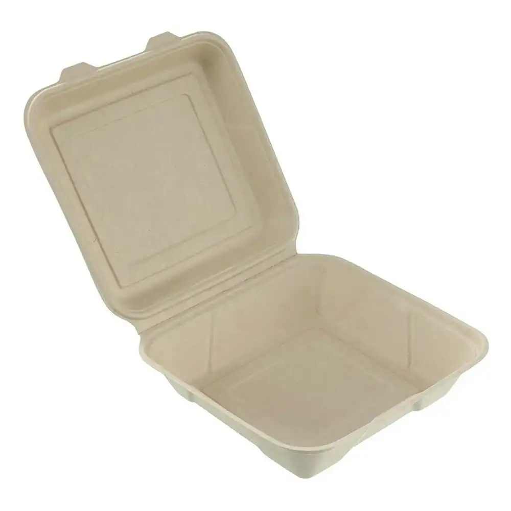 24pc Lemon & Lime 1.2L Eco Sugarcane Disposable Container Food Snack Box Natural