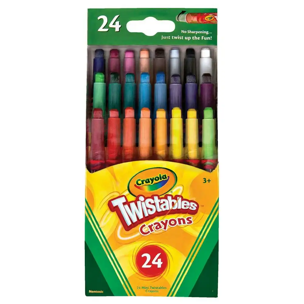 24pc Crayola Mini Twistables Colouring Crayons Drawing Craft Kids/Children 3y+