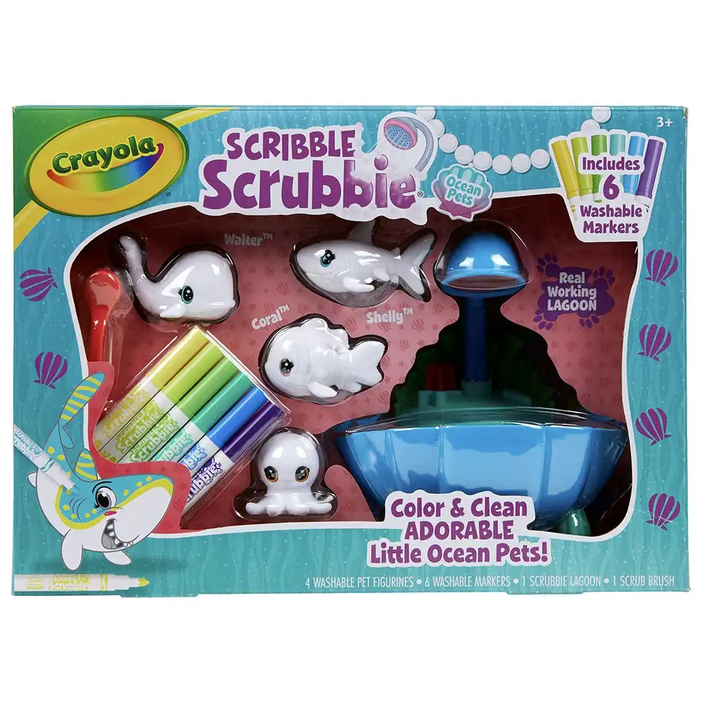 Crayola Scribble Scrubbi Ocean Lagoon Playset Figurine Toys Kids/Children 3y+