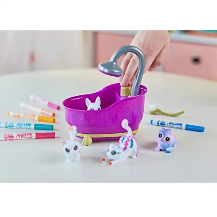 12pc Crayola Scribble Scrubbie Bath Tub Playset w/ Markerrs/Toy Pets Kids 3y+
