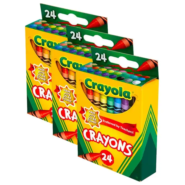 72pc Crayola Crayon Tuck Box Kids Colouring Drawing Arts/Crafts Children 3y+