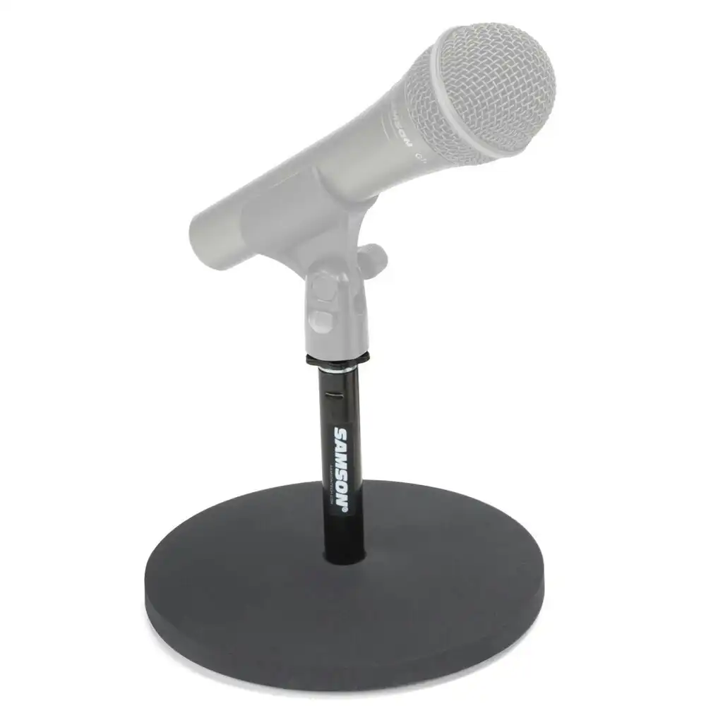 Samson MD5 Desktop Broadcast Studio Microphone Metal Stand Holder Tabletop Black