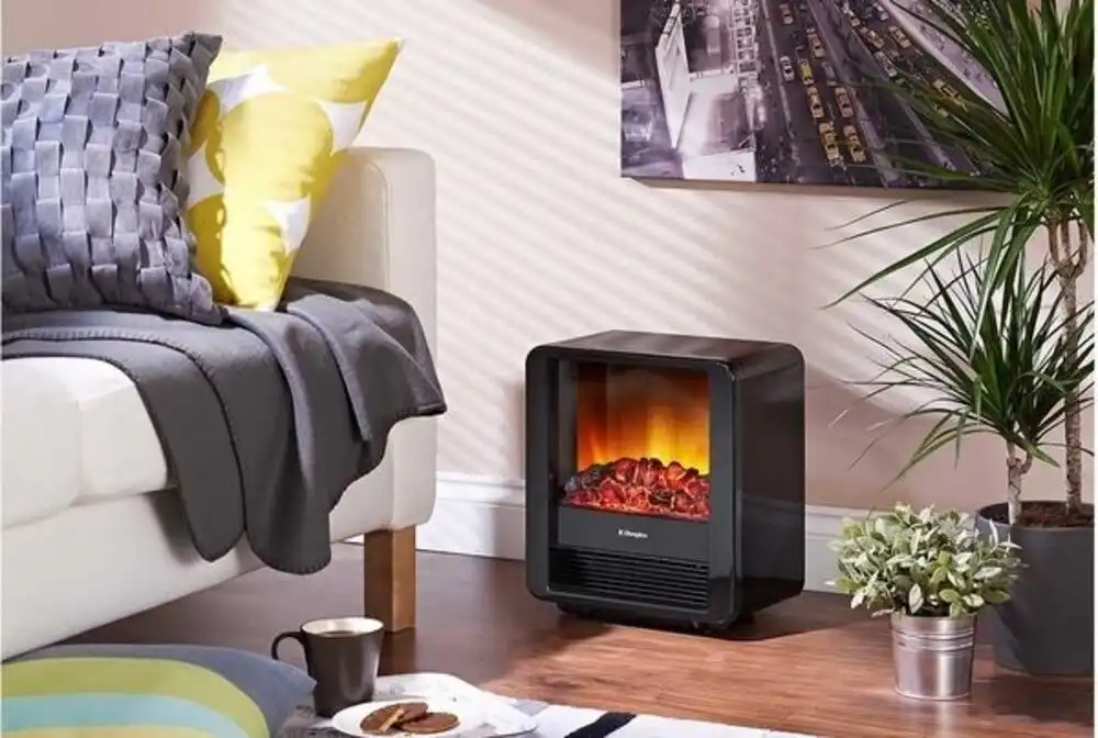 Dimplex Minicube B Electric Heater Fireplace Heat/Flame Smoke Coal Wood Effect