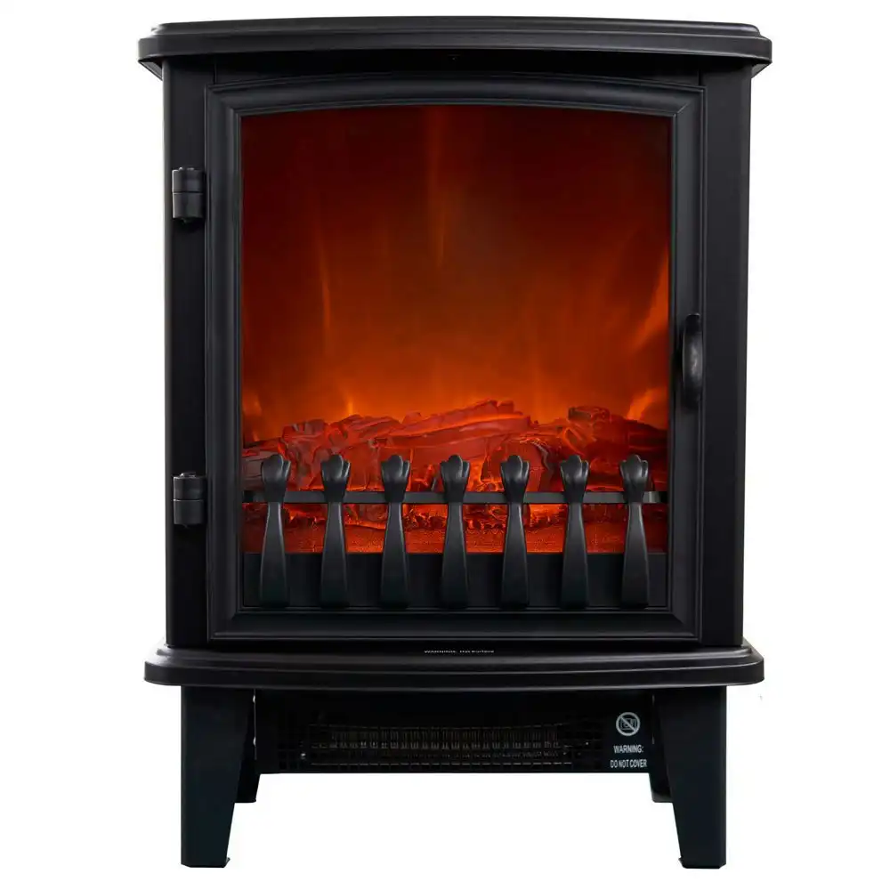 Heller 1800W Electric Fireplace Heater Freestanding Heating/Flame/Fire Effect