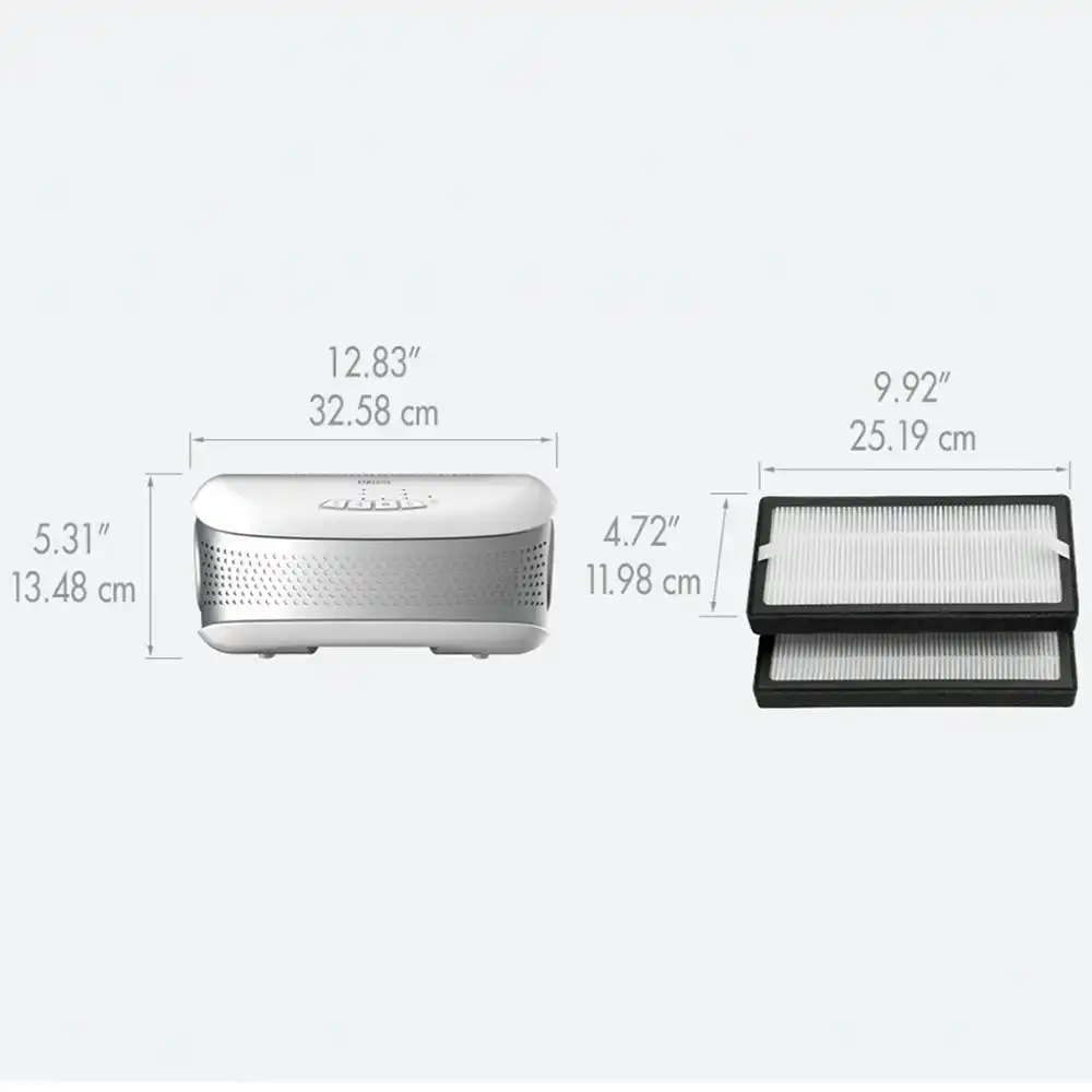 Homedics 33cm 65W Portable Desktop Air Purifier/Cleaner HEPA Filter Fresher SL