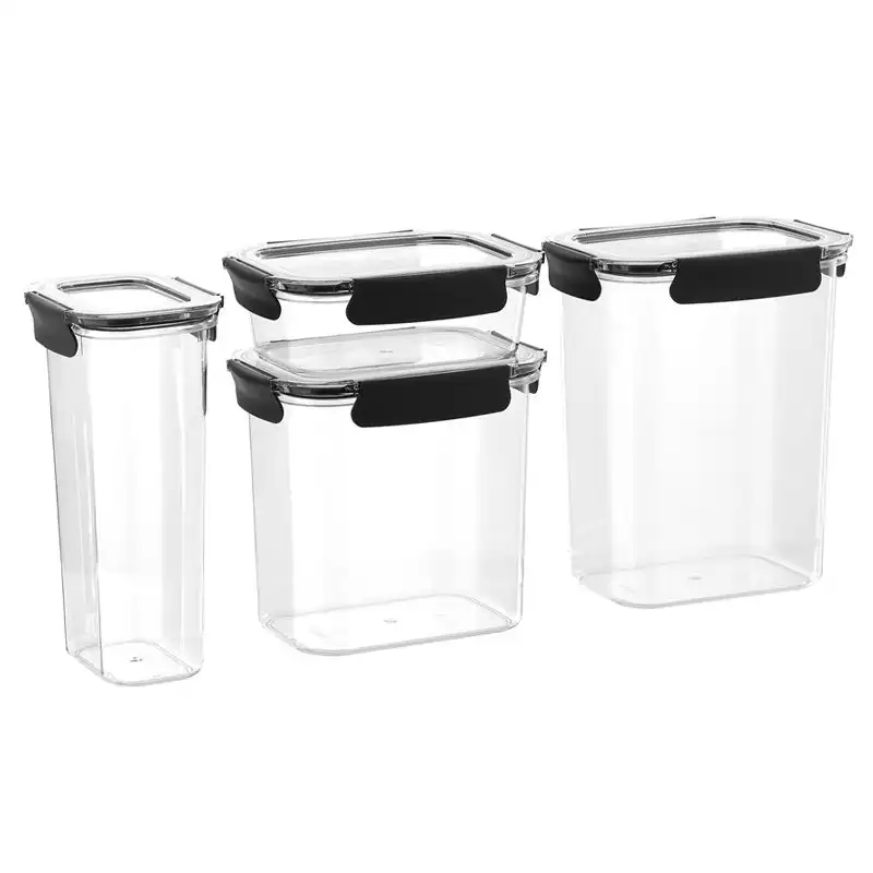 4pc Lemon And Lime Clear Crystal Fresh Air-Tight Food/Pasta Storage Containers