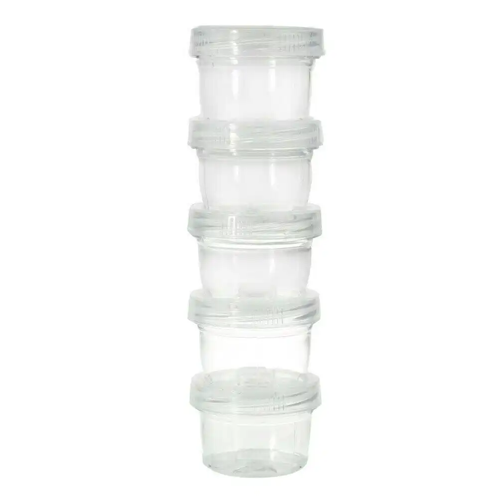 20pc Lemon & Lime Stacking Containers 40ml Twist-Lock Household Storage Canister