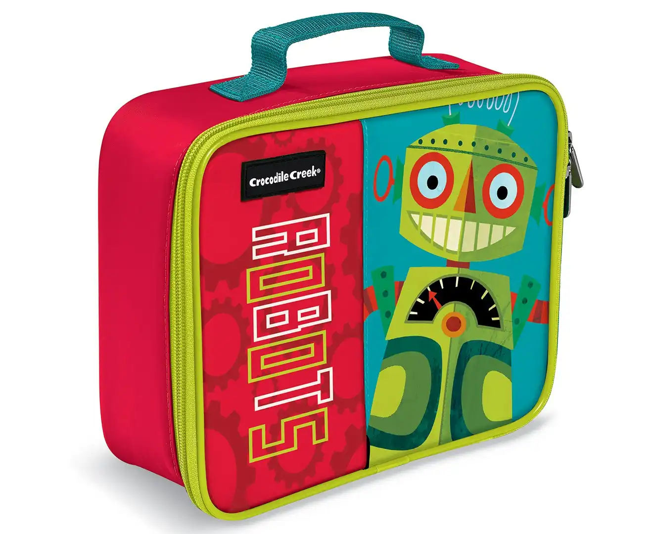 Crocodile Creek Robot Lunchbox/Carry Lunch Bag/Storage for Kids/Children Red/GRN