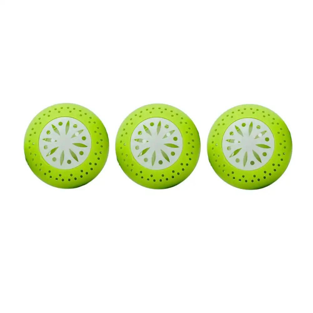 3pc Innobella 6cm Eco Fridge Home Deodoriser Balls Smell/Scent Eliminating Green