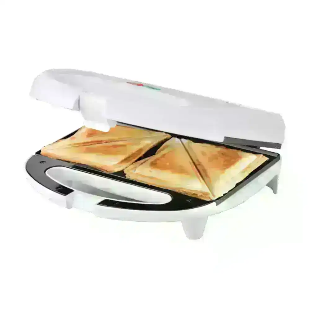 Tiffany Non Stick 750W 2 Slice Bread/Jaffle Electric Sandwich Press Maker White