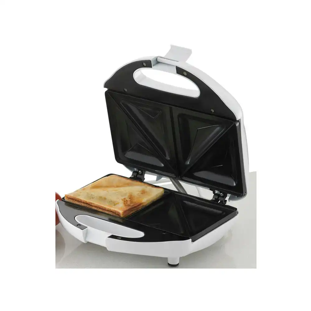 Tiffany Non Stick 1500W 4 Slice Bread/Jaffle Electric Sandwich Press Maker White