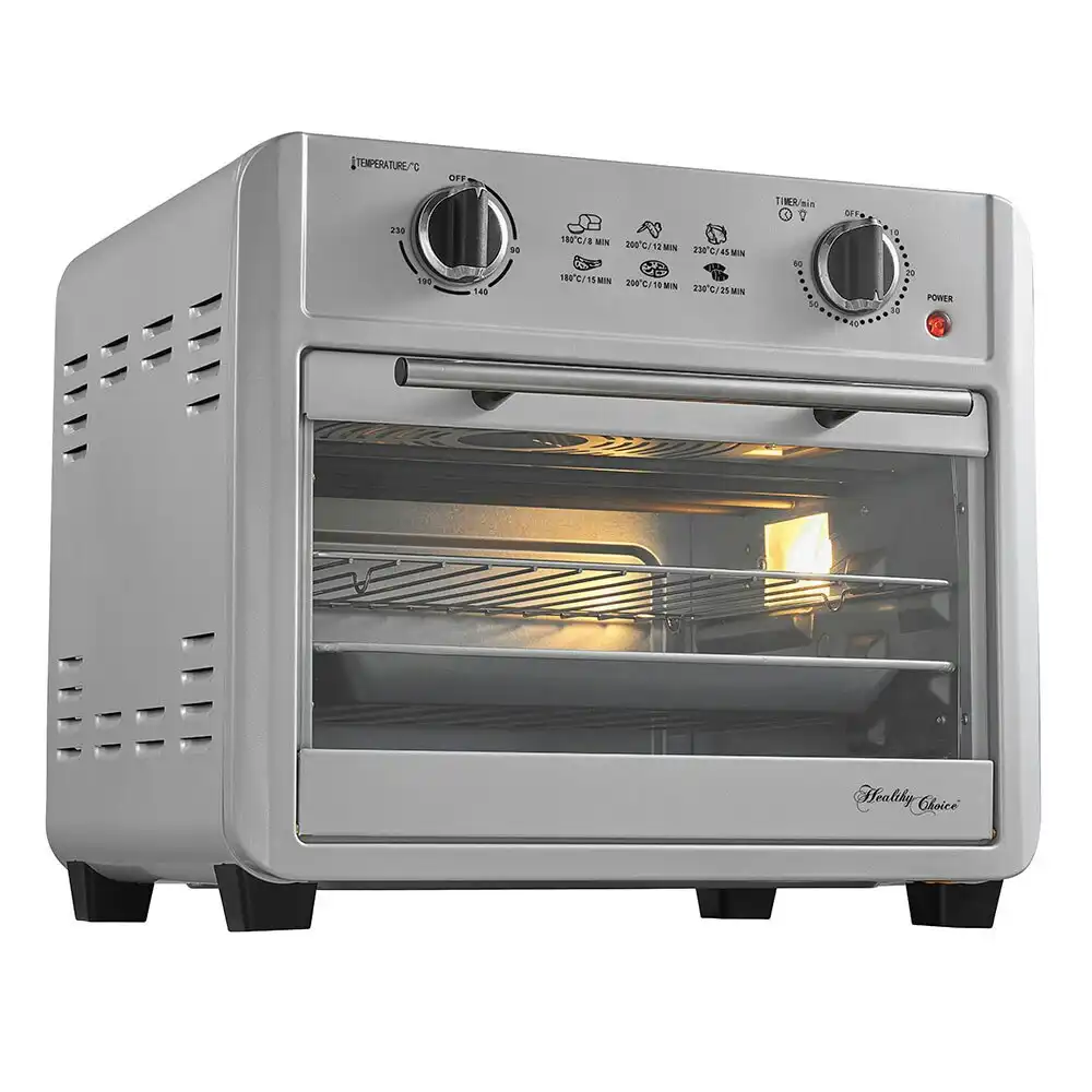 Healthy Choice 23L 1700W Electric Convection Fryer Oven w/ Accessories Silver