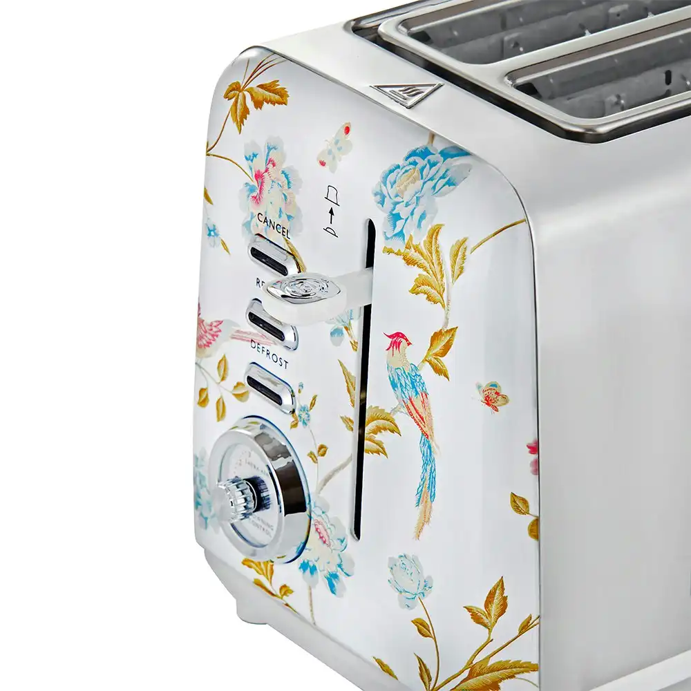 Laura Ashley Elveden 24cm Electric 2-Slice Bread Toaster 925W Food/Kitchen WHT