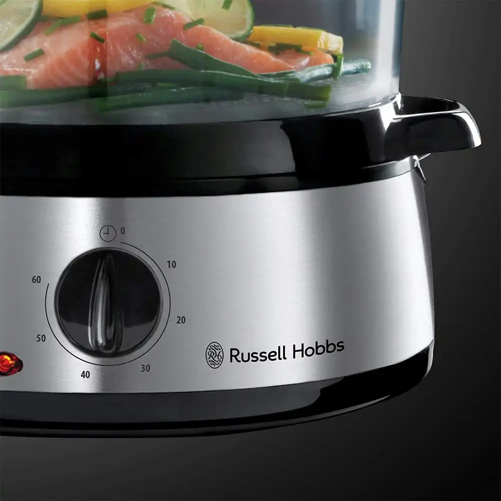 Russell Hobbs RHSTM3 Electric Cook@Home 9L Food Steamer SS 3-Tier Basket Cooker