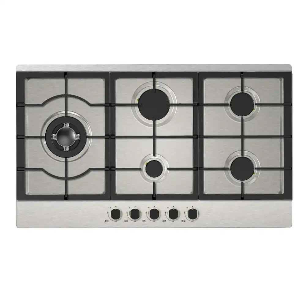 Kleenmaid Stainless Steel Surface Mount Built-In 5 Burner Gas Stove/Cooktop 90cm