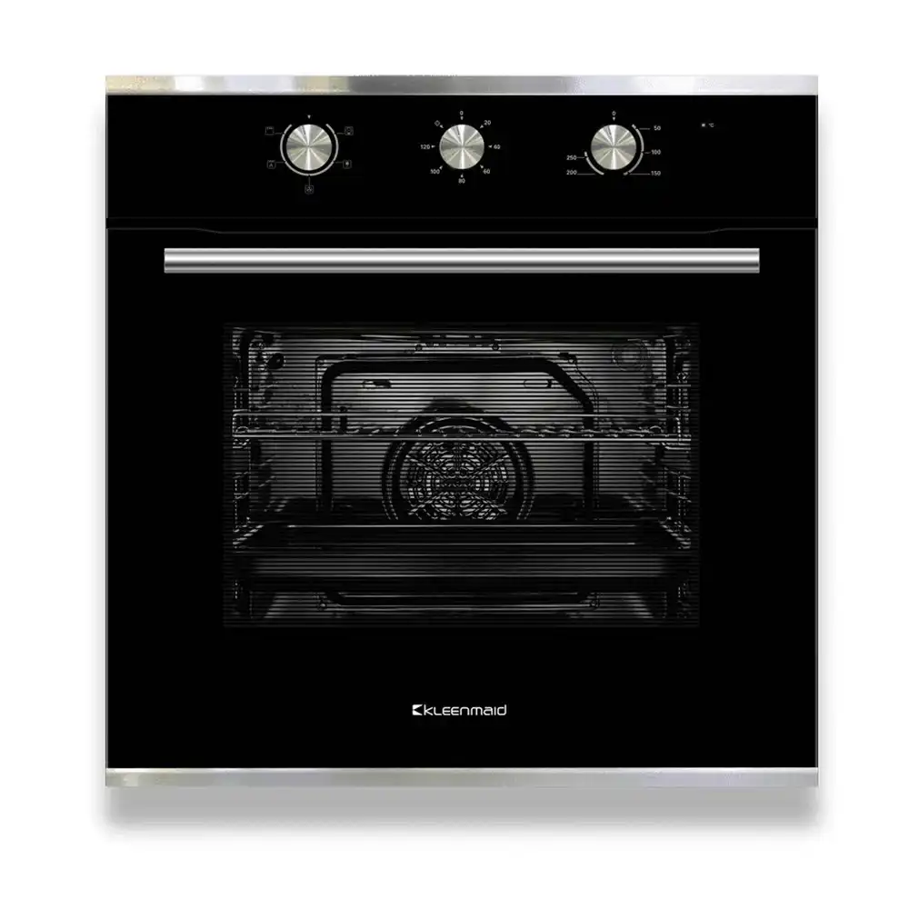 Kleenmaid 75L Multifunction Convection Glass Fan Forced Kitchen Oven 60cm Black