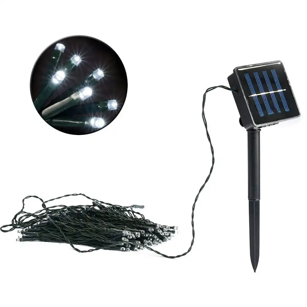 Lenoxx 300 Outdoor Solar Power String Fairy LED Lights for Christmas Party White