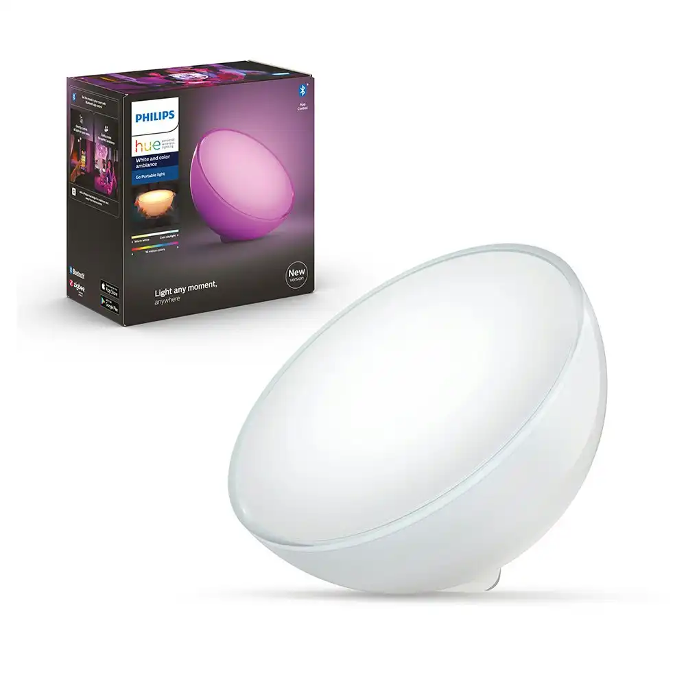 Philips Hue Go Portable Smart Bluetooth/Wi-Fi App Desk Lamp White/Colour Light