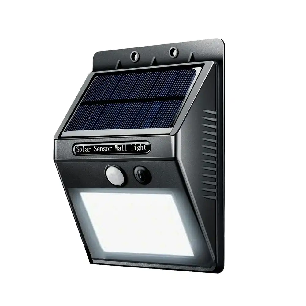 2x Sansai Wall Motion Sensor Solar Rechargeable LED Indoor/Outdoor/Garden Lights