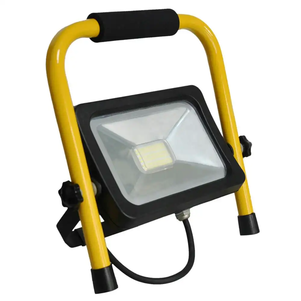 UltraCharge LED Flood Light/Spotlight/Work Light  30W 1.2m Cable w/Stand Yellow