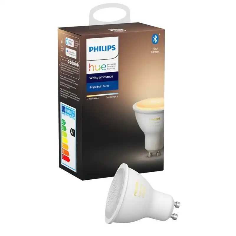 Philips Hue GU10 5.4cm Smart Light V2 5.7W LED Bulb Globe w/ Bluetooth White